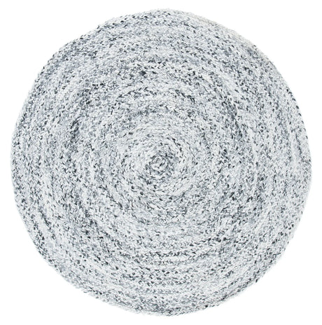 Safavieh Braided 5'-0" x 5'-0" Rug in Ivory / Black