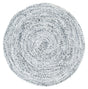 Safavieh Braided 5'-0" x 5'-0" Rug in Ivory / Black
