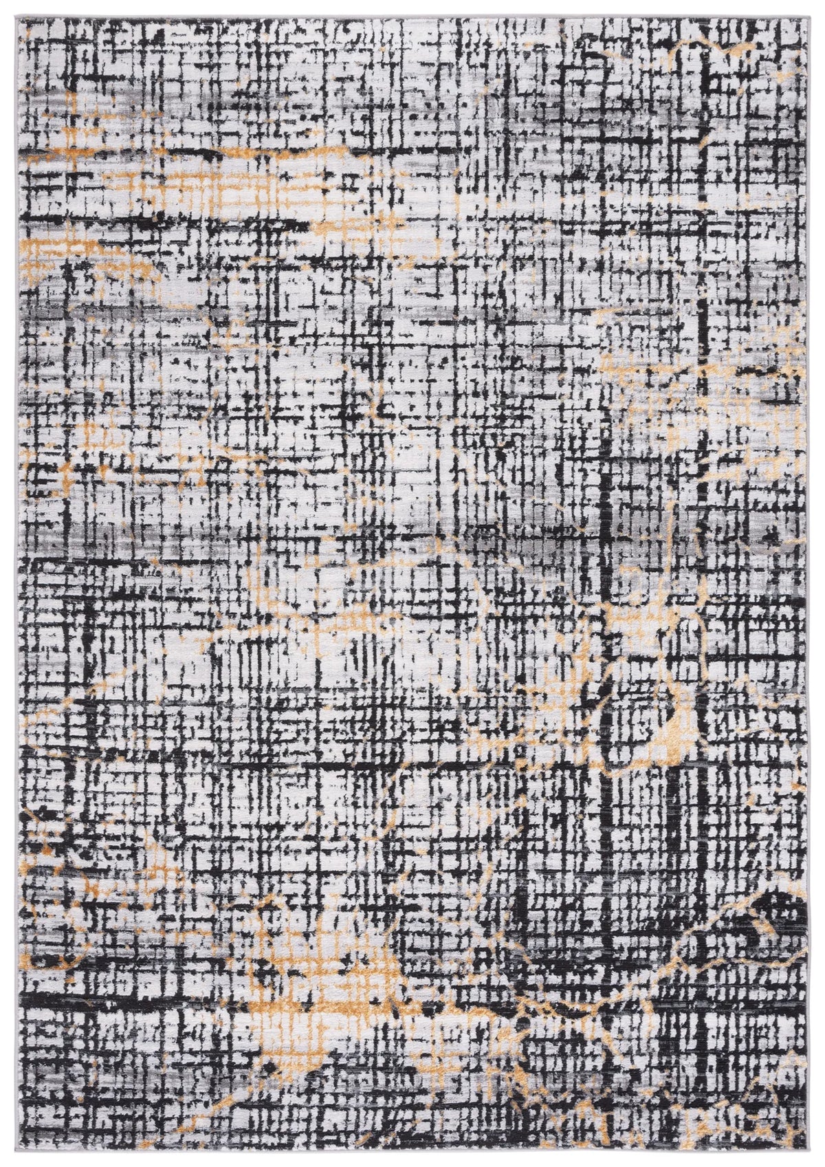 Safavieh Amelia 4'-5" x 6'-5" Rug in Charcoal / Gold