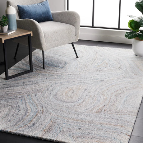 Safavieh Abstract 4'-0" x 6'-0" Rug in Beige / Blue
