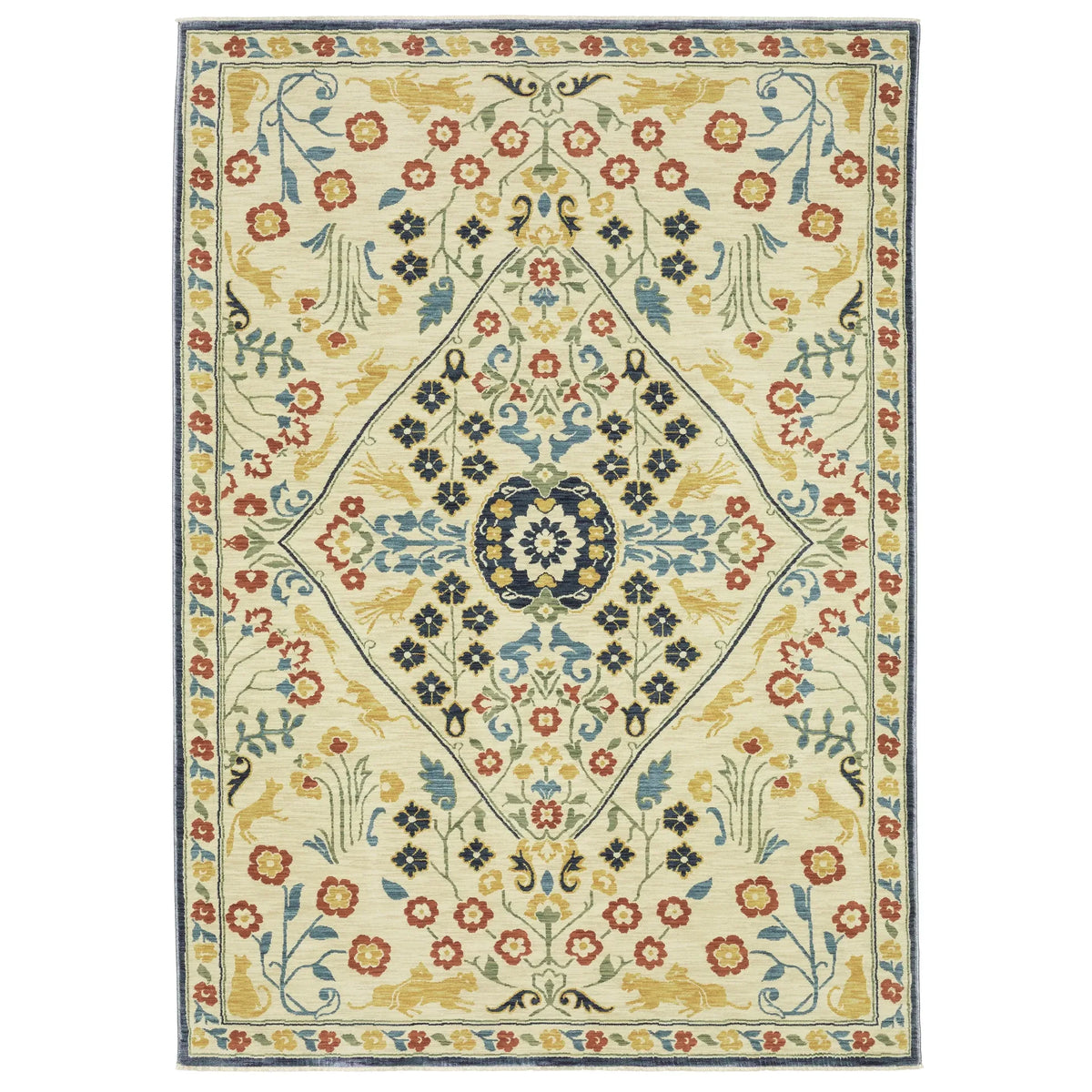 Oriental Weavers Sphinx Francesca Fr06B Ivory/ Multi Rug - main flat