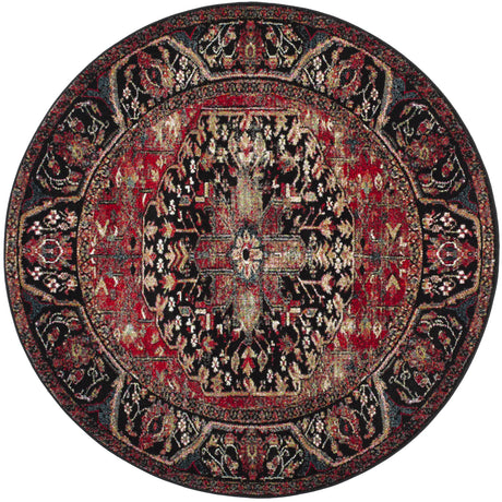 Safavieh Vintage Hamadan 5'-3" x 5'-3" Rug in Red / Multi