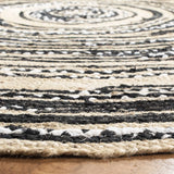 Safavieh Cape Cod 5'-0" x 5'-0" Rug in Black / Ivory