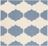 Safavieh Courtyard 5'-3" x 5'-3" Rug in Beige / Blue