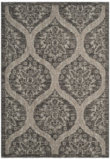 Safavieh Courtyard 5'-3" x 7'-7" Rug in Black / Grey