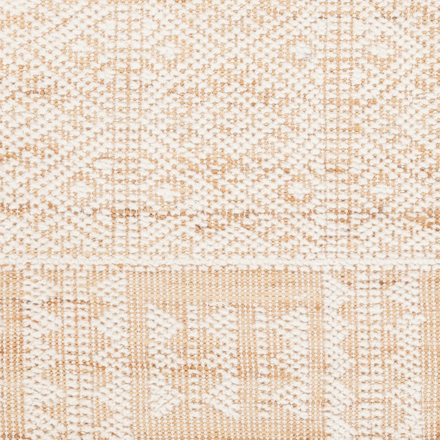 Chandra Ayla AYL-58001 White / Tan rug, close-up detail