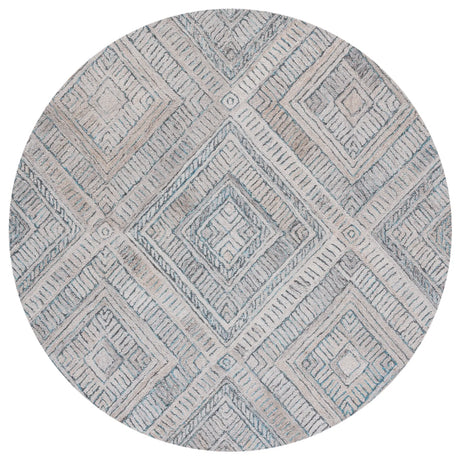 Safavieh Marquee 6'-0" x 6'-0" Rug in Turquoise / Beige