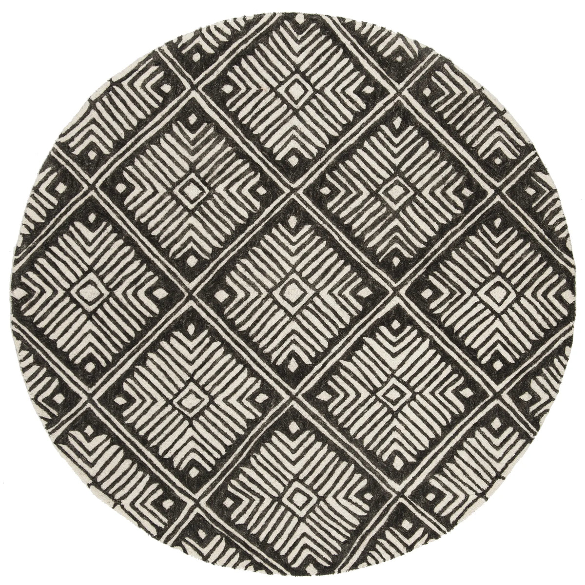 Safavieh Cambridge 6'-0" x 6'-0" Rug in Ivory / Charcoal