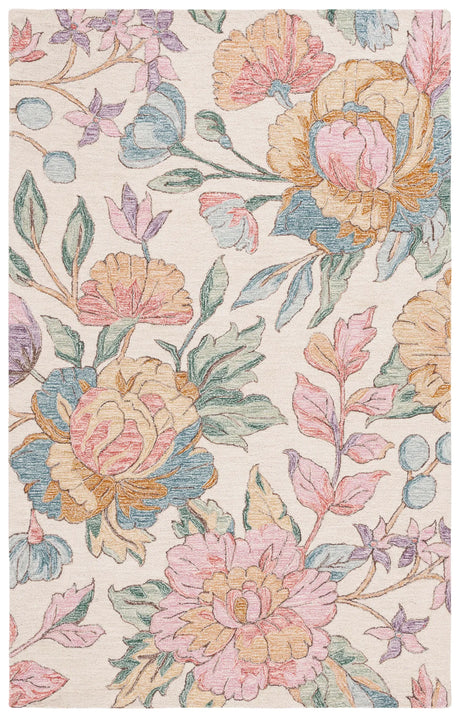 Safavieh Jardin 4'-0" x 6'-0" Rug in Ivory / Pink