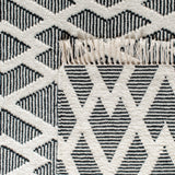 Safavieh Kilim 4'-0" x 6'-0" Rug in Black / Cream