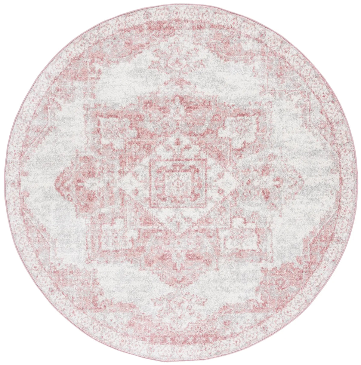 Safavieh Layla 5'-0" x 5'-0" Rug in Ivory Grey / Pink