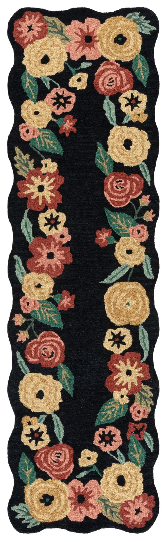 Safavieh Jardin 2'-3" x 8'-0" Rug in Black / Pink
