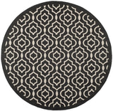 Safavieh Courtyard 7'-10" x 7'-10" Rug in Black / Beige