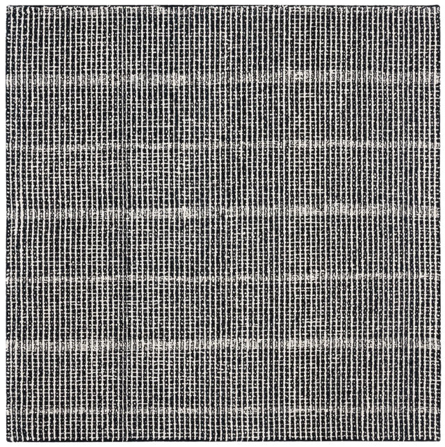 Safavieh Abstract 6'-0" x 6'-0" Rug in Black / Ivory