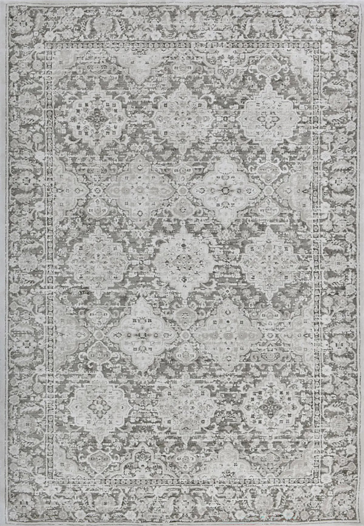 Dynamic Rugs Hamilton 10605 Power Loomed Traditional Grey/Dark Grey Rug - Rectangular
