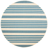 Safavieh Courtyard 6'-7" x 6'-7" Rug in Beige / Blue