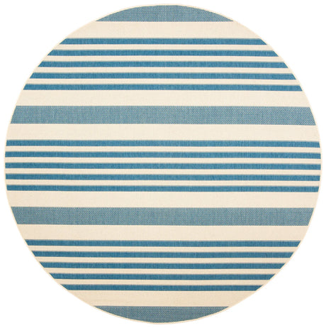 Safavieh Courtyard 6'-7" x 6'-7" Rug in Beige / Blue