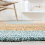 Safavieh Braided 5'-0" x 7'-0" Rug in Blue / Natural