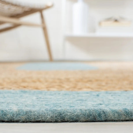 Safavieh Braided 5'-0" x 7'-0" Rug in Blue / Natural