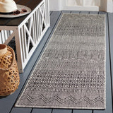 Safavieh Courtyard 2'-3" x 10'-0" Rug in Black / Grey