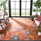 Safavieh Sunrise 8'-0" x 10'-0" Rug in Ivory / Rust Blue