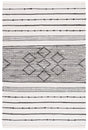Safavieh Striped Kilim 4'-0" x 6'-0" Rug in Ivory / Black