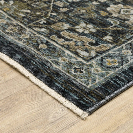 Oriental Weavers Sphinx Aberdeen 533K1 Blue/ Blue Rugs - corner detail