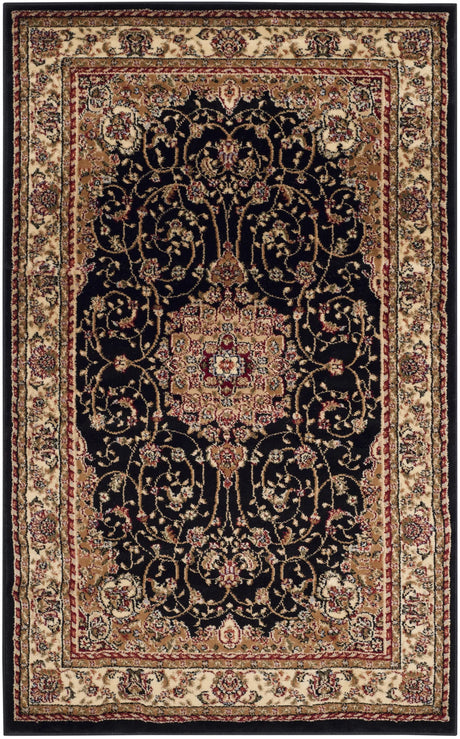 Safavieh Lyndhurst 3'-3" x 5'-3" Rug in Black / Ivory