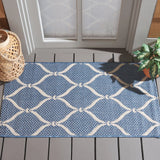 Safavieh Courtyard 2'-0" x 3'-7" Rug in Blue / Beige