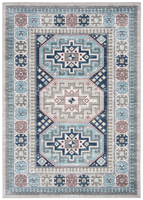 Safavieh Kazak 100 4'-0" x 6'-0" Rug in Grey / Blue