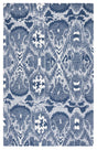 Safavieh Ikat 4'-0" x 6'-0" Rug in Blue / Ivory