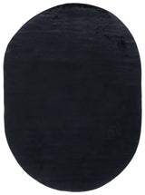 Safavieh Faux Rabbit Fur 5'-0" x 7'-0" Rug in Black