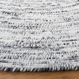 Safavieh Braided 5'-0" x 5'-0" Rug in Ivory / Black