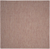 Safavieh Courtyard 6'-7" x 6'-7" Rug in Rust / Light Grey