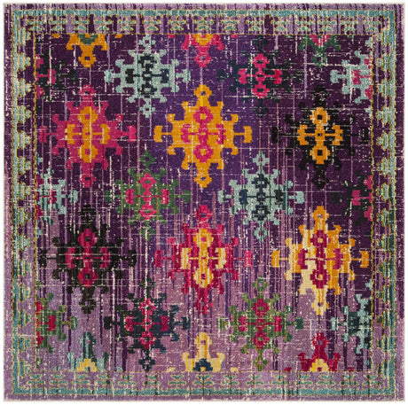Safavieh Monaco 6'-7" x 6'-7" Rug in Purple / Multi