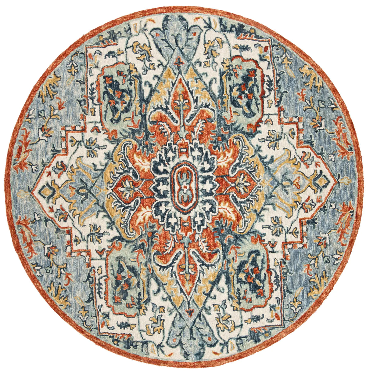 Safavieh Aspen 5'-0" x 5'-0" Rug in Blue / Rust