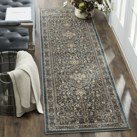 Safavieh Lyndhurst 2'-3" x 10'-0" Rug in Teal / Grey