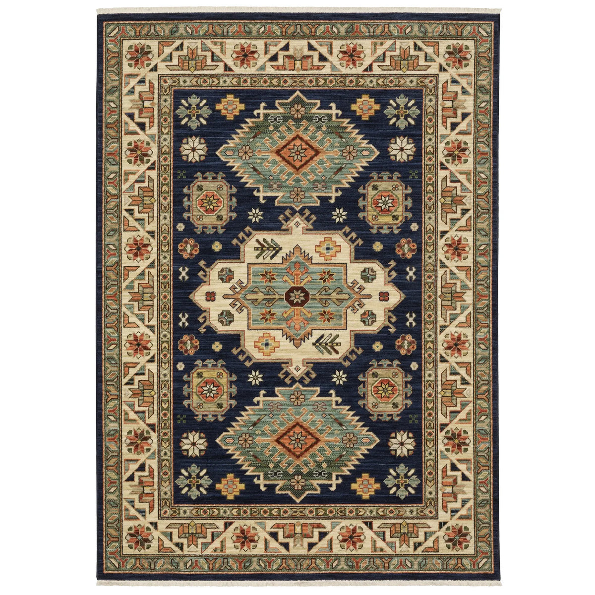 Oriental Weavers Lilihan 532B6 Navy/ Multi Rug - main flat