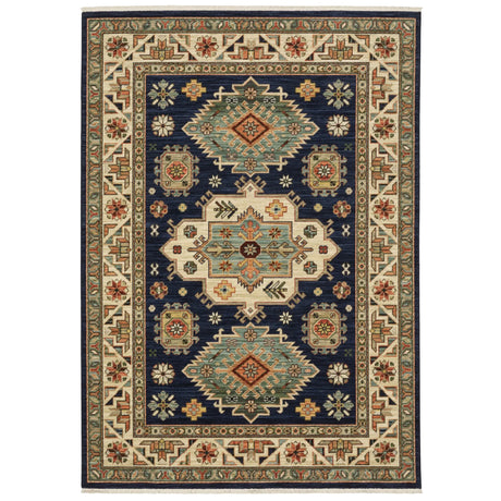 Oriental Weavers Lilihan 532B6 Navy/ Multi Rug - main flat