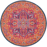 Safavieh Evoke 5'-3" x 5'-3" Rug in Fuchsia / Orange