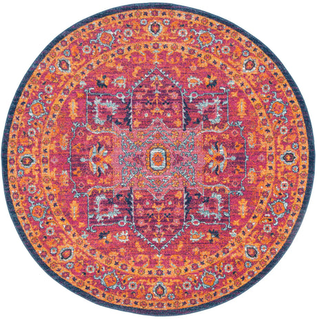 Safavieh Evoke 5'-3" x 5'-3" Rug in Fuchsia / Orange
