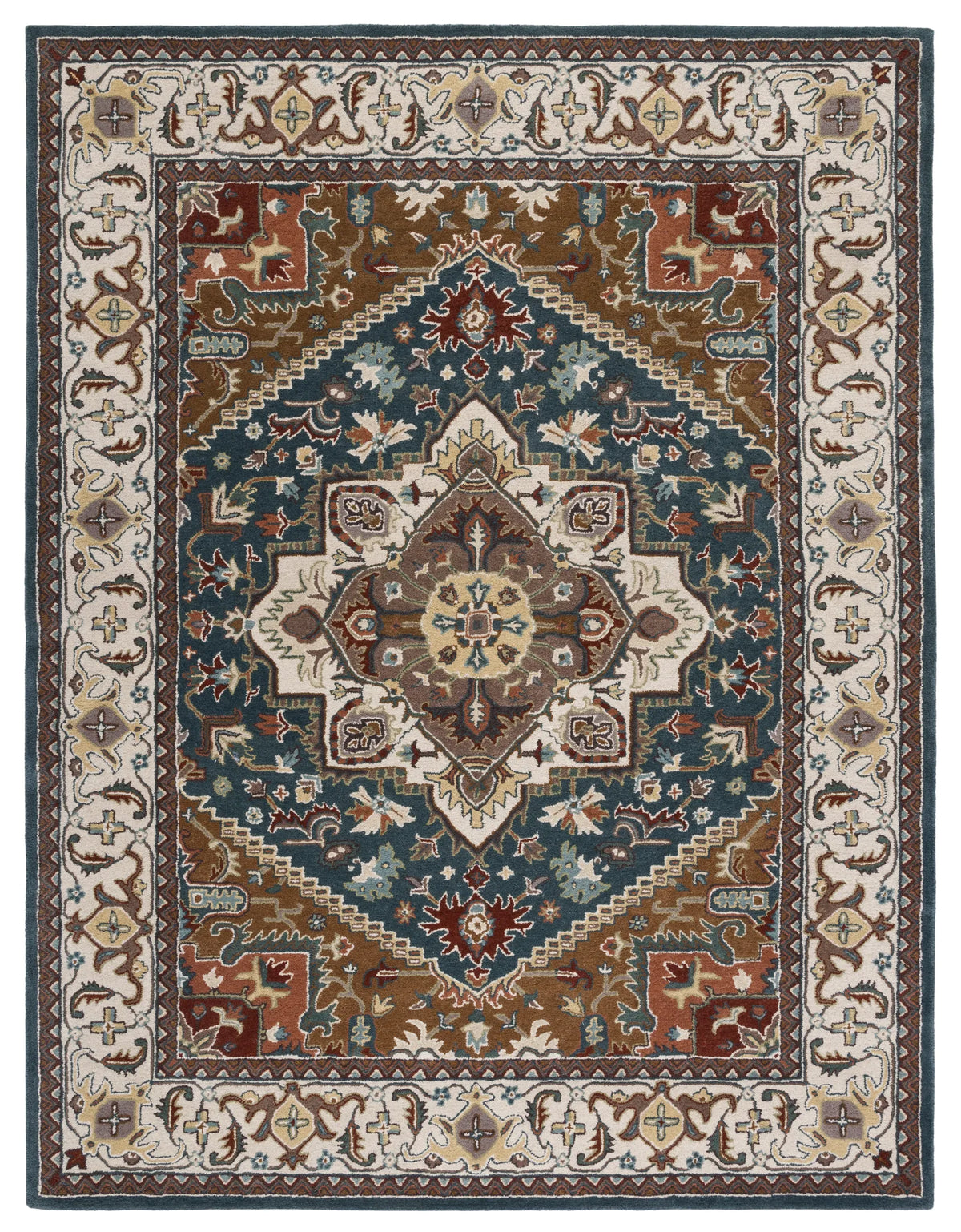 Safavieh Heritage 10'-0" x 14'-0" Rug in Dark Green / Brown