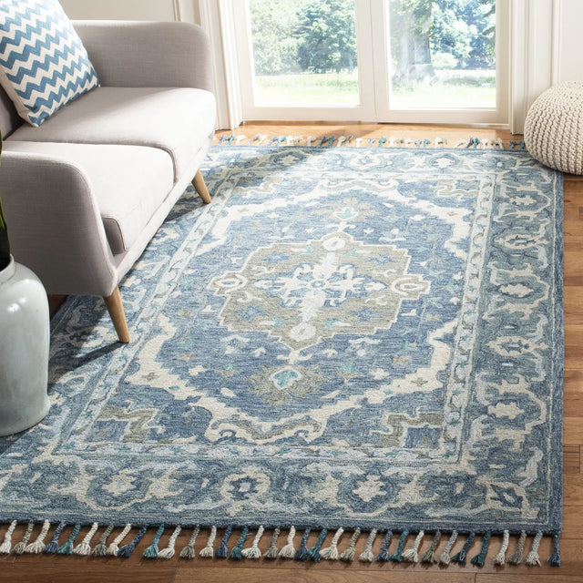 Safavieh Aspen 4'-0" x 6'-0" Rug in Dark Blue / Grey