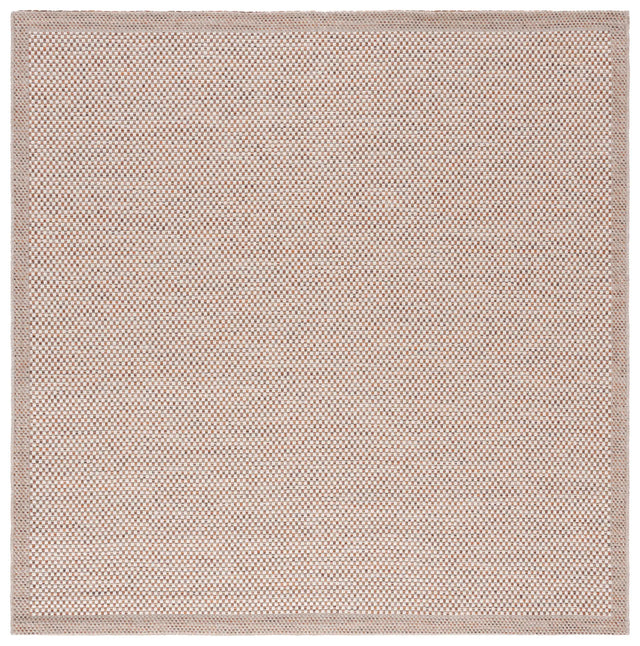 Safavieh Sisal All-Weather 6'-7" x 6'-7" Rug in Ivory / Orange Beige