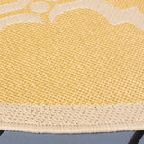 Safavieh Courtyard 5'-3" x 5'-3" Rug in Yellow / Beige