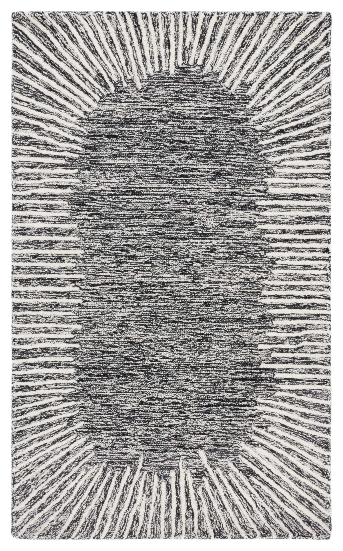 Safavieh Abstract 3'-0" x 5'-0" Rug in Black / Ivory