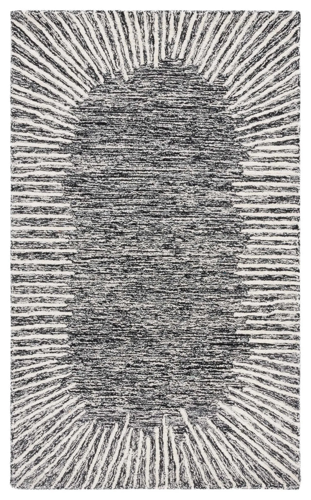 Safavieh Abstract 3'-0" x 5'-0" Rug in Black / Ivory