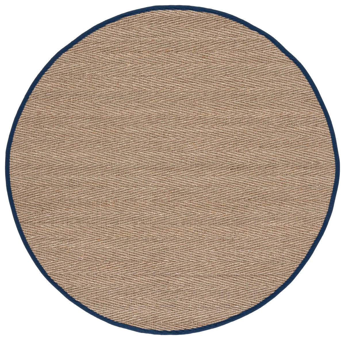 Safavieh Natural Fiber 6'-0" x 6'-0" Rug in Natural / Navy Blue