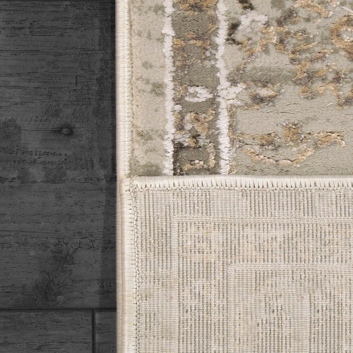 Dynamic Rugs Renaissance 3150 Ivory/Grey/Rust Rug - Corner