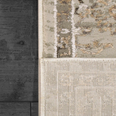 Dynamic Rugs Renaissance 3150 Ivory/Grey/Rust Rug - Corner